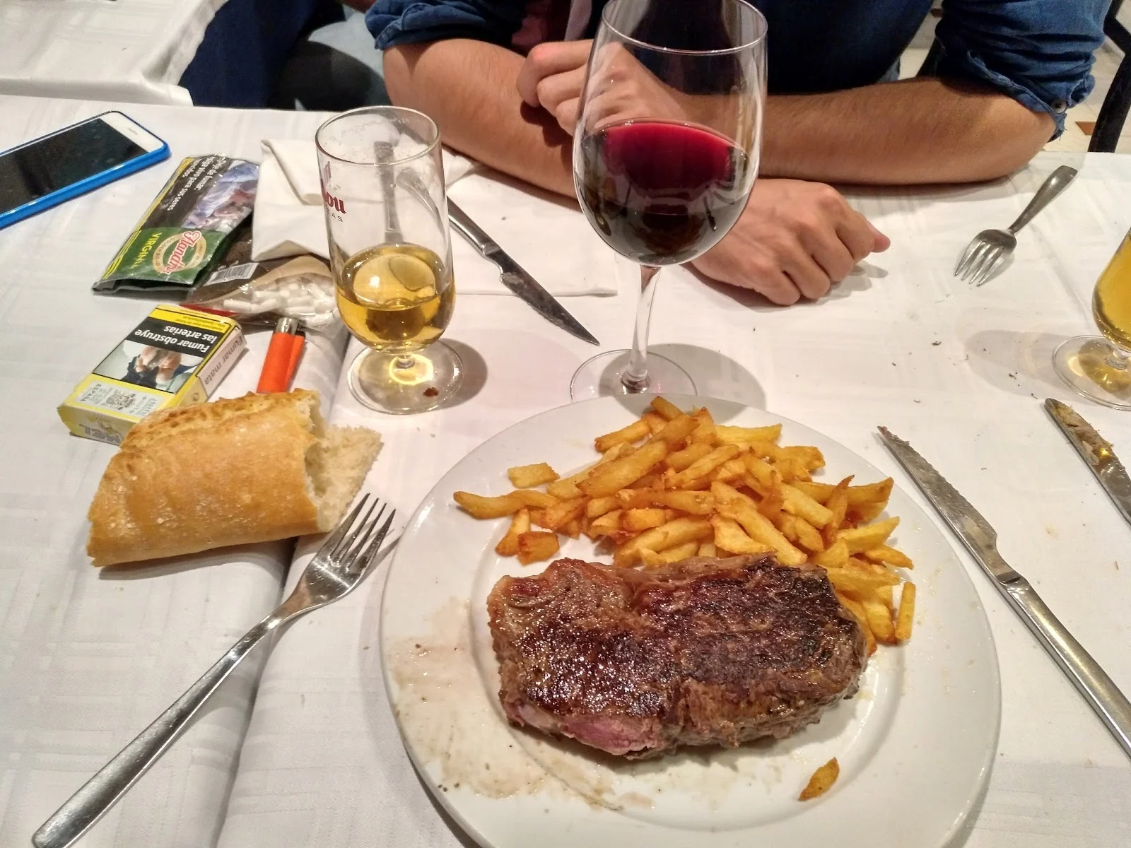 Chuletón con patatas
